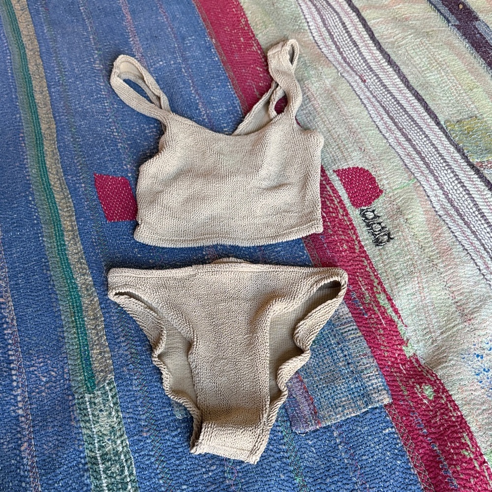 Youswim Beige Textured Bikini Set